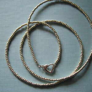 Silver Seed Bead Necklace image 2