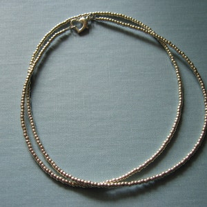 Silver Seed Bead Necklace image 3