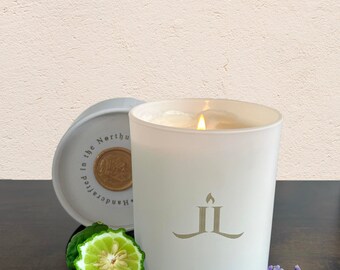 Velas Leora de almizcle blanco y ámbar