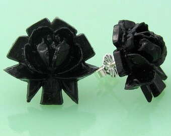 Vintage Rose Button Post Earrings