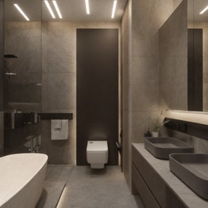 Custom Bathroom Interior Design,custom bathroom design Bathroom 3D Rendering, 3D Architectural Rendering, Custom Rendering Services image 4