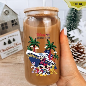 Disney Cruise Line Iced Coffee Mug, Family Cruise Mug, Christmas Gift for Holiday, Cruise Vacation,Family Disney Cruise Gift, Christmas Mugs