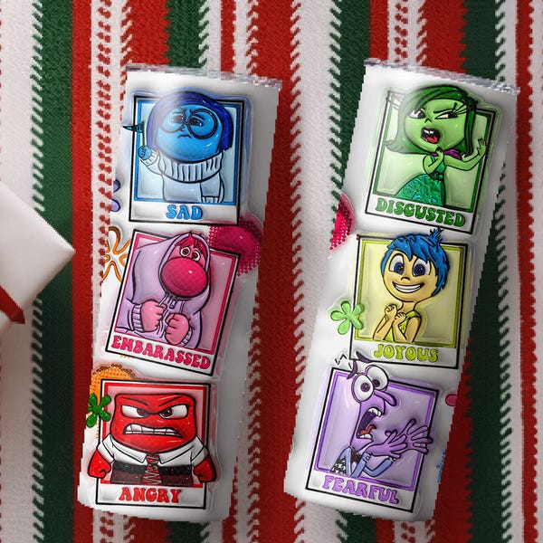 Emotions Characters Tumbler, Inside and Out Movie 20oz Reusable Cup, Joy Sadness Water Bottle