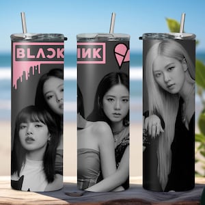 Jisoo, Jennie, Lisa, Rosé KPOP Tumbler Gift, Custom Water Bottle for Teenagers, KPOP Fan Gift,Christmas Gift for Daughter, Fan Daughter Gift