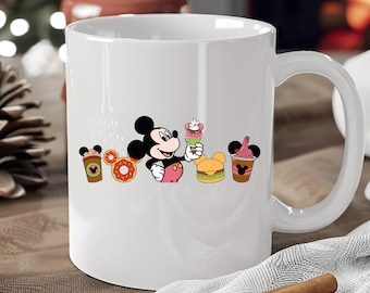 Hungry Mickey Mouse Coffee Mug, Tea Cup for Disney Fan, Mickey Christmas Gift