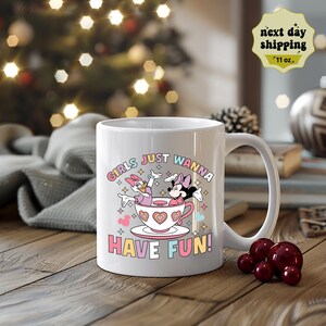 Girls Just Wanna Have Fun, Minnie Mouse and Daisy Duck Mug, Disney Party Favor image 7