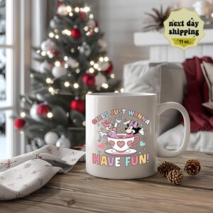 Girls Just Wanna Have Fun, Minnie Mouse and Daisy Duck Mug, Disney Party Favor image 8