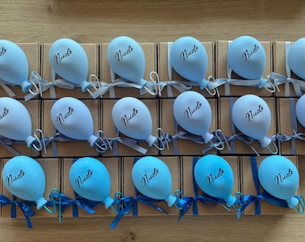 "Up" balloon-shaped magnet favor, customizable color and text