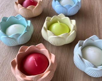 Decorative "Lotus" indoor candle holder