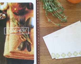Printable Traveler's Notebook Planner Insert Cover-STANDARD size-Thanksgiving, dinner, planning, fall, grateful, holiday, menu, dashboard