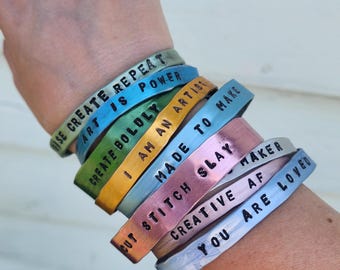 Custom Knitting Needle Bracelet