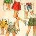 1970 Misses SCOOTER SKIRTS PATTERN Simplicity #8698 Size 18 Split Mini Skirt Retro Fashion Vintage Sewing