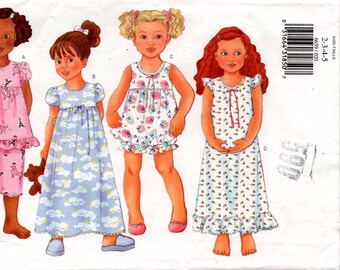 2000 Uncut Girls' TOP Dress PANTS & Panties Pattern Butterick #6659 Size 2-3-4-5 A-Line Ruffles Raised Waist Summer Wear Vintage Sewing