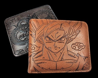 Cartera Dragon Ball Z / Cartera Goku de cuero sintético / Regalo para fanático del anime