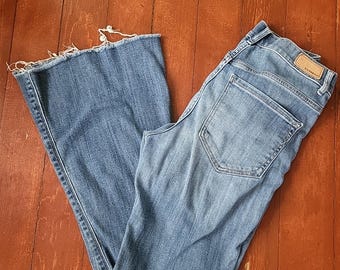 Pantalones vaqueros acampanados elásticos estilo Y2K