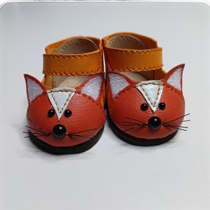 Shoes for MOPPETS Meadow Dolls, natural suede (For Doll Size: 15 inch, 38 cm) &quot;Fox&quot;