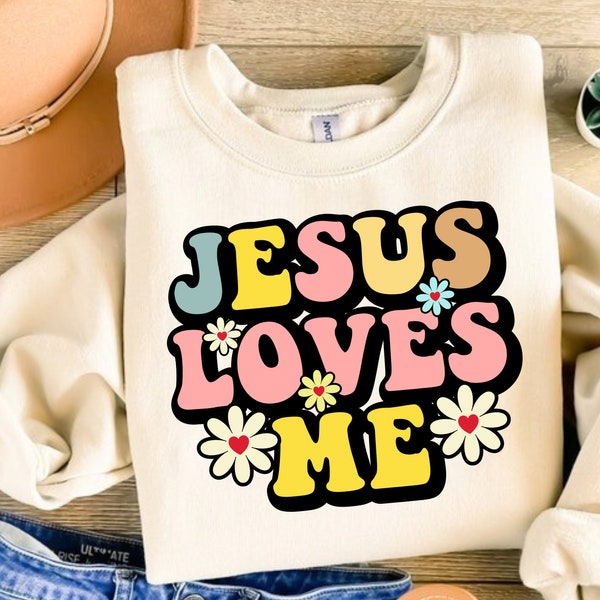 Jesus Loves Me Png, Inspirational Retro Shirt Png Sublimation, Bible Verse Png, Religious Png, God Is Good, Religious Png Shirt