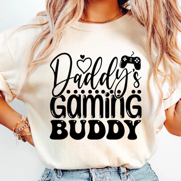 Daddys Gaming Buddy Png, Dad Blessed, Fathers Day, Funny Dad Designs, Dad Sublimation, Gift For Dad, Dad Shirt Png, Dad Squad Png