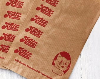 Vintage Paper Bag - Cat - Katz Cosmetics NOS