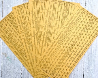 Vintage Computer Punch Card - Junk Journal - NOS - Set of 5