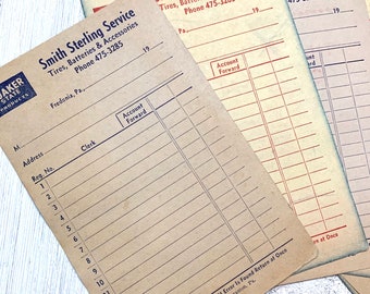 Vintage Smith Sterling Service Quaker State Receipts - 6 sheets