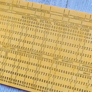 Vintage Computer Punch Card Junk Journal NOS Set of 5 image 5