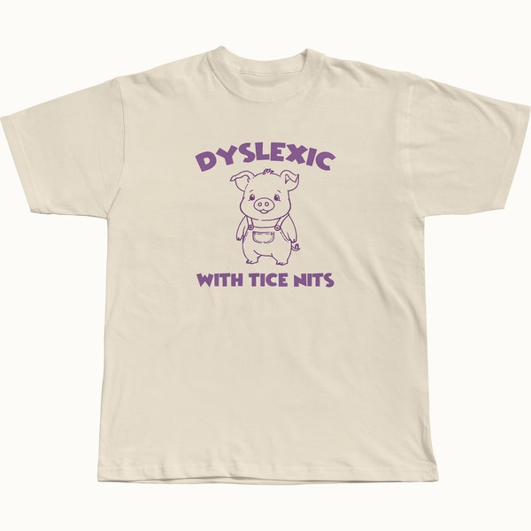 Chemise dyslexique avec lentes, dyslexie drôle, chemise grenouille, chemise stupide de l'an 2000, chemise vintage stupide, t-shirt dessin animé sarcastique, t-shirt meme idiot