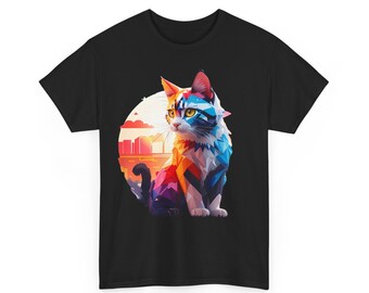 Sunset Cat Unisex T-shirt