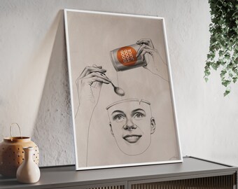 Coffee Lover Wall Art, Kitchen Decor, Cafe Wall Design, Surrealism