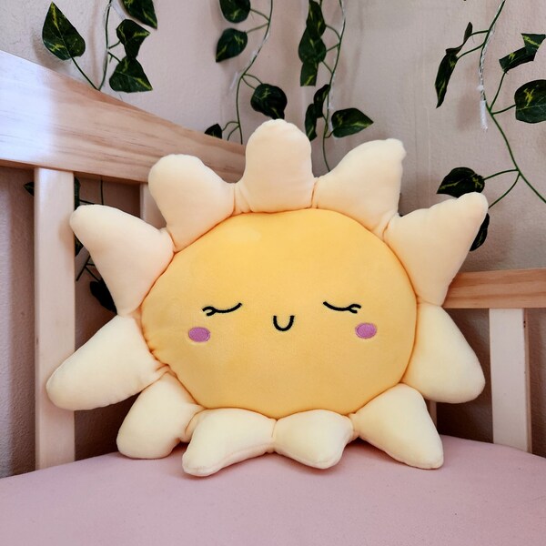 Summer Sun Infant Plushie Baby Shower Gift Nursery Decor Gender Neutral Stuffed Travel Toy