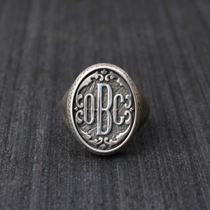 Personalized Handmade 925 Sterling Silver Men&#39;s Ring & Engraving Option – Unique Design Gift for Him