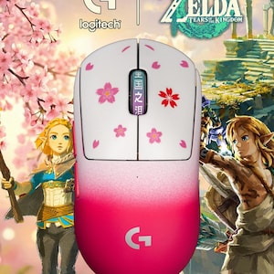 Logitech G Pro X Superlight | The Legend of Zelda Pink Sakura Blumen Gaming-Maus