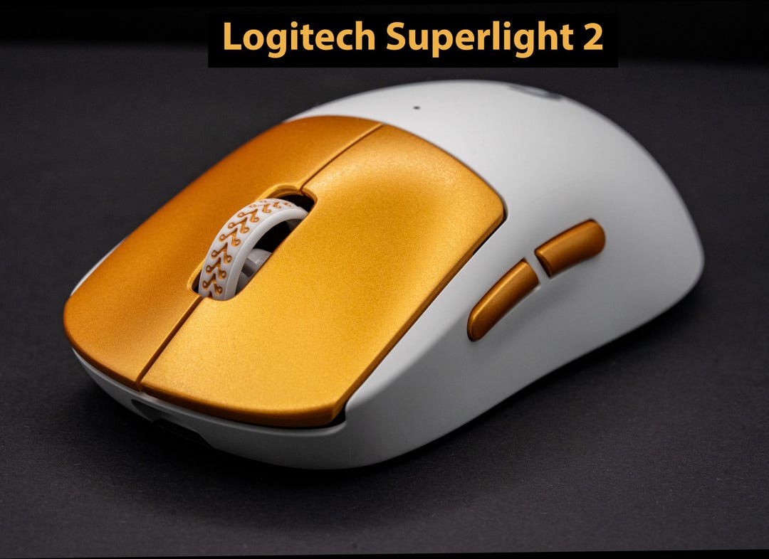 Golden Logitech G Pro X Superlight 1/2 | Endgame Custom Gaming