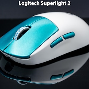 Golden & Blue Logitech G Pro X Superlight 1 2 Endgame Edition | Mod-Kit Shells Pre-Builts | Scroll Skates Hot-Swap PCB | Custom Gaming Mouse