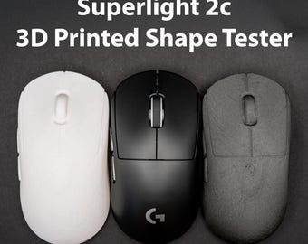 Logitech Superlight 2c - Probador de formas de mouse impreso en 3D: forma y ergonomía (¡también hay otras formas disponibles!)