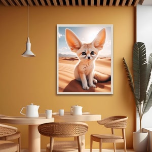 Fennec Fox Art Print Digital Download Desert Animal Wall Decor Printable Poster Wildlife Print Desert Animal Wall Art Printable Decor Nature