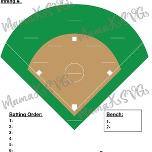 Printable Softball Lineup Sheet for Games PDF, JPG