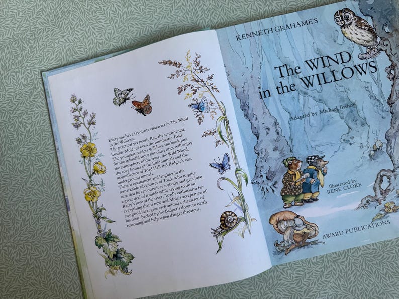 Kenneth Grahame the Wind in the Willows Vintage Children’s Book 1985 ...