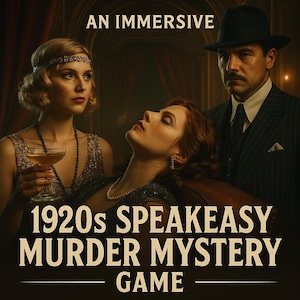 1920 Murder Mystery Party Game – Saints & Sinners | Printable Roaring 20s Dinner Murder Mystery Game for Adults | 10–20 Player Game Kit