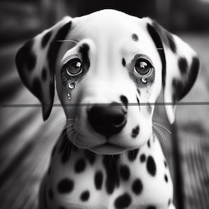 Dálmata Triste, Perro de Fuego Triste, Dálmata, Perro, Archivos láser, Archivo de Grabado Láser, Xtool D1 Pro, Archivo Digital, SVG,PDF,PNG