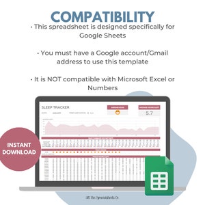 Seguimiento del sueño, Hoja de cálculo de seguimiento del sueño, Registro del sueño, Hoja de cálculo del sueño, Diario del sueño, Diario del sueño, Análisis del sueño, Hábitos del sueño imagen 2