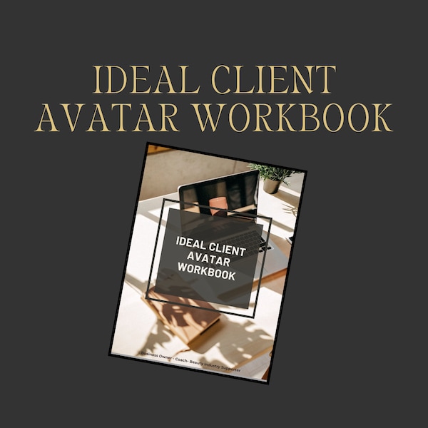 Ideal Client Avatar Guide & Workbook for Beauty Business Owners |ICA printable Workbook | Instant Pdf Download-Target Audience Workbook