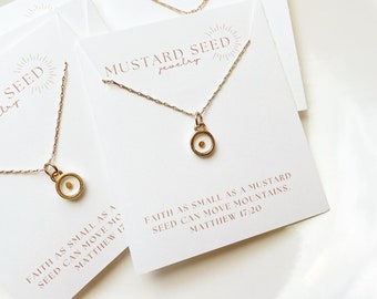 Collier doré graine de moutarde