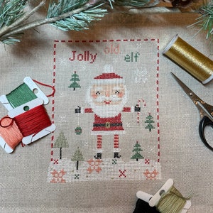 Santa, Jolly Old Elf Cross Stitch Pattern PDF/ Instant download