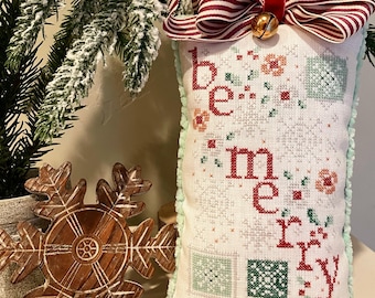 Be Merry Cross Stitch Pattern PDF
