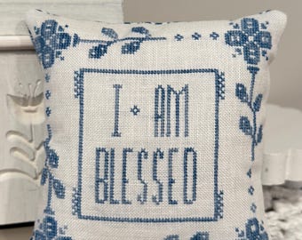 I Am Blessed Cross Stitch Pattern PDF download