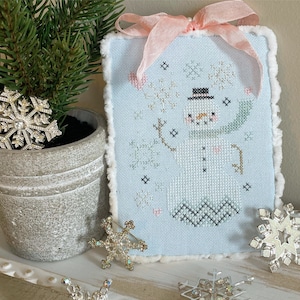 Sweetest Snowman Cross Stitch Pattern PDF image 1