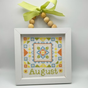 August Cross Stitch Pattern PDF download
