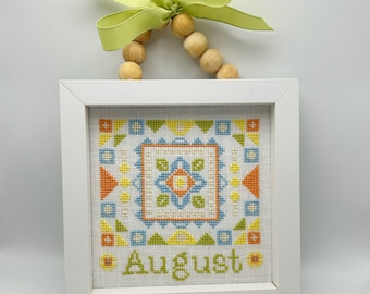 August Cross Stitch Pattern PDF download