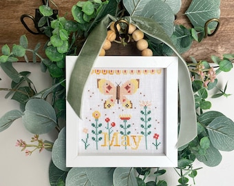 May Cross Stitch Pattern PDF download